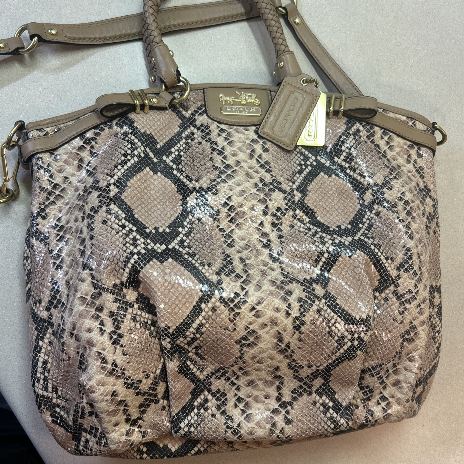 Coach Madison Lindsey Ltd Ed Python Embossed Leat… - image 1