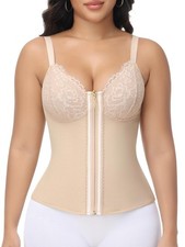 SHAPSHE Corset Waist Trainer Women Tummy Control Bustier Lace Top Waist Small