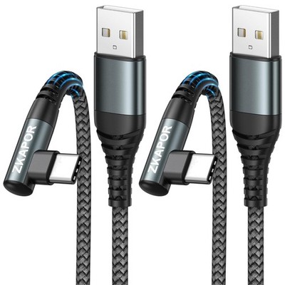 USB-C Kabel 2x2m 90 Grad Winkel Schnellladegerät Datenübertragung
