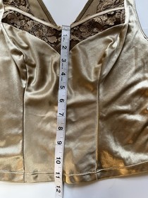 Aubade Camisole Champagne  XL Lace Trim, Nylon French Elegant READ. Measurements