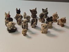 Lot Of 17 Vintage Animals In My Pocket Flocked Dog Puppy,one Zebra Collection