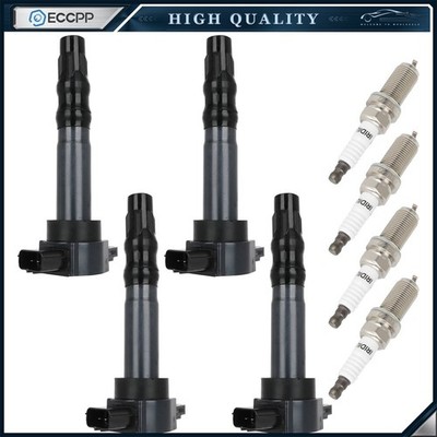 ECCPP 4 For 2.4L Mitsubishi Eclipse Lancer Outlander Ignition Coil Spark Plug