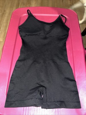GOQQ Women's Body Suit Black, Size Medium, Ribbed and Tight Fit Shapewear