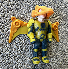 Dino-Riders Pteranodon Action Figure Yellow/Blue Plastic w/ Helmet Fantasy