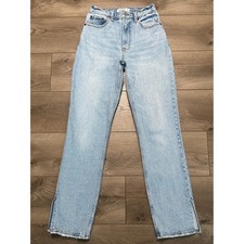 Abercrombie Fitch 90's Straight Ultra High Rise Curve Love Blue Jeans Size 27