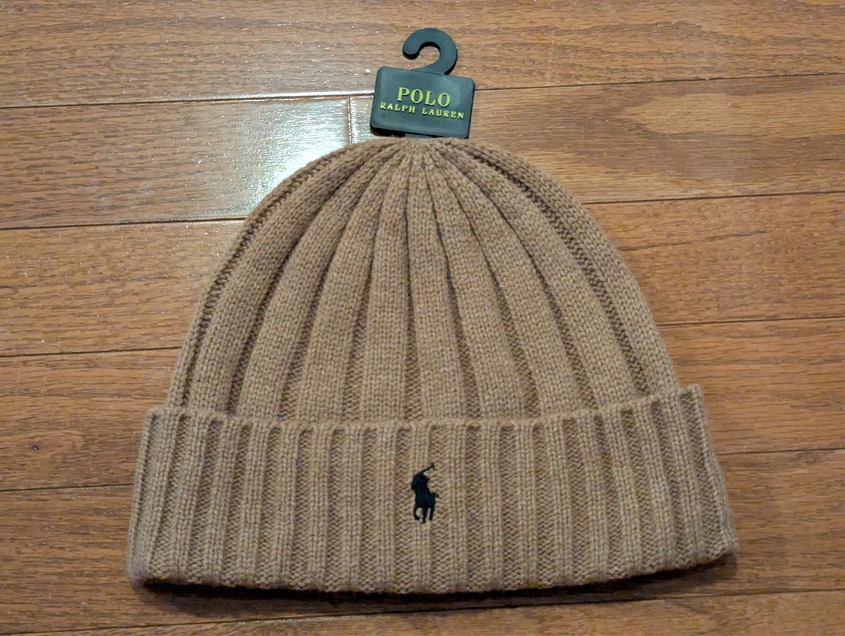 Polo Ralph Lauren PRL Winter Fall Cuffed Wool Knit Beanie Hat Cap