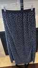NWT Sanctuary Navy Blue Daisy Floral Midi Pull On Front Slit Slip Skirt Medium — photo 3