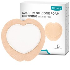 Dimora Wound Dressing Sacrum Foam Bandages Silicone Adhesive Border 7.08"x7.0...