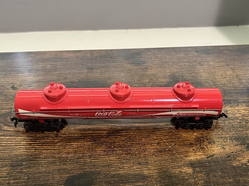 Tren de carga vintage escala HO Tyco Coca Cola vagón tanque largo Coca Cola coleccionable Foto 2 de 4