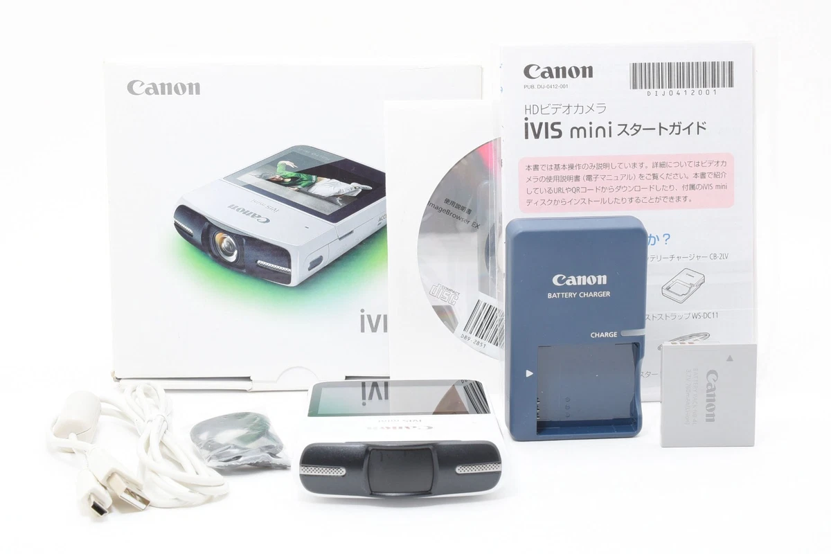 CANON ビデオカメラ IVIS mini ホワイト　セット 良品】CANON ビデオカメラ IVIS mini ホワイト ② カメラ ivis mini