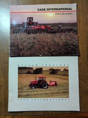 Original Case IH 5220 - 5250 Maxxum Tractor Sales Brochure & Offset Disk Harrow