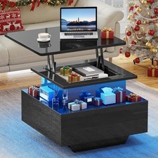 YITAHOME Coffee Table with Lift Top,60x60x45cm, High Glossy Lift up Coffee Table