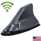 Car Roof Carbon Fiber Shark Fin Antenna AM/FM Radio Signal Aerial Exterior Trim