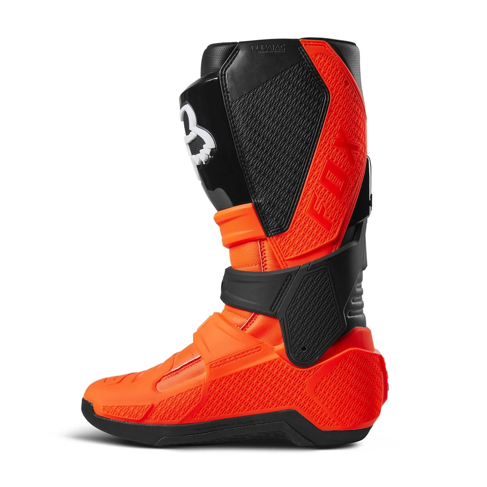 Fox Racing Motion Boots Duratac TPU Secure Lock Anti-Shock Fluorescent Orange - Image 4 of 4