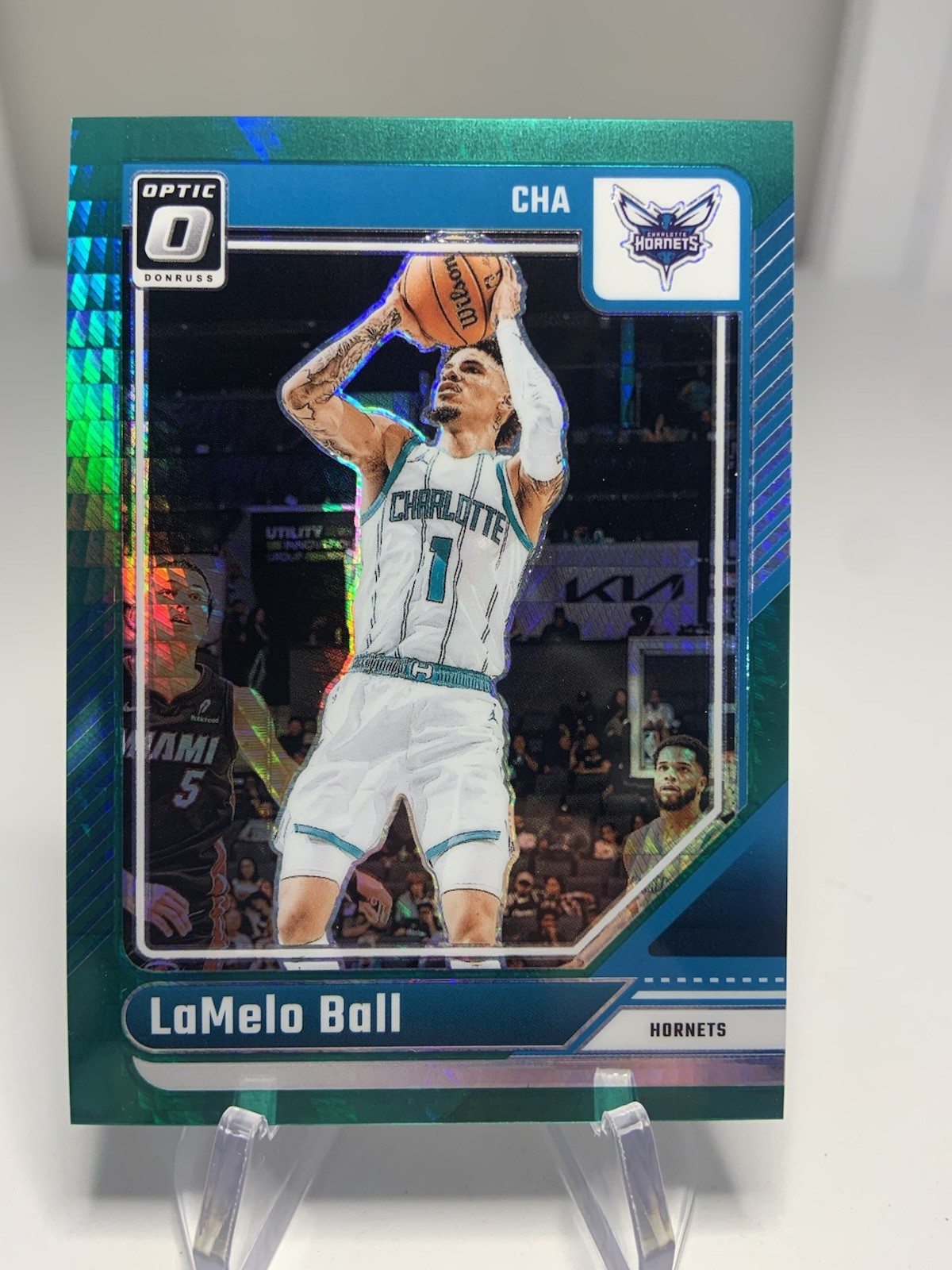 2025 Panini Donruss Optic Lamelo Ball Green Prizm  /249 #172 Hornets