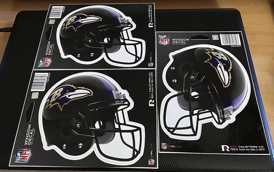 Lote de 10 ímãs, decalques Baltimore Ravens Swag oficialmente licenciados lote de times NFL - Imagem 2 de 4