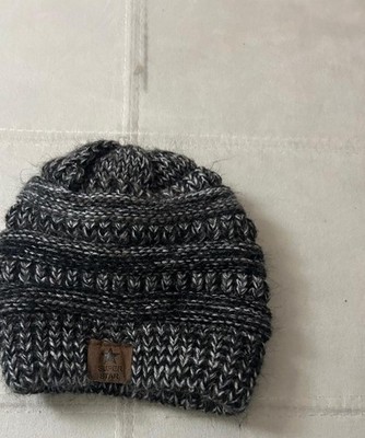 Kid's Grey and Black Hat