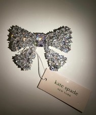 Kate Spade New York Designer Pave Bow BROOCH Cubic Zirconia $118