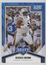 2020 Score NFL Draft Gold Zone /50 Derrick Brown #NFL-21 11ao
