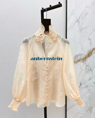 Spring 2026 Women's Elegant Linen Micro Perspective Shirt