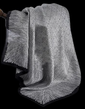 100% Silk 20" small Square Scarf Women neckerchief Wrap plaid black gray MY101