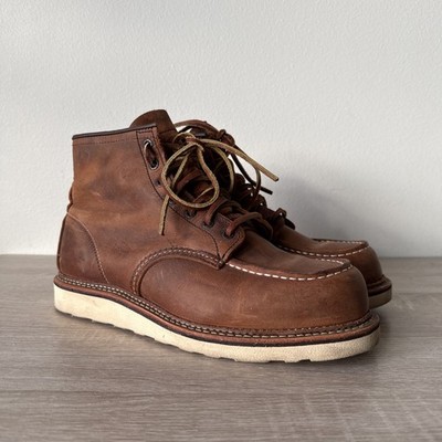 Red Wing Heritage 1907 Classic Moc Toe Boot Mens 9.5 D Copper Rough and Tough