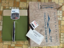 Health-O-Meter MCM Color Zone Dial Mechanical Bathroom Scale Green Chrome