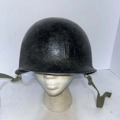Original Vintage WWII U.S. Military American M1 Front Seam Steel Pot Helmet