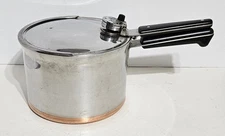 Revere Ware 1801 Stainless Pressure Cooker  Pot Copper Clad Bottom 4 Qt Vintage