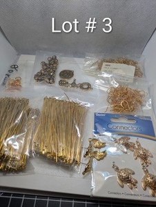 Gold tone headpins/loops, earring wires, earrings, pendants Lot #3