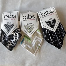 3 NWT Baby Bibs By Baby Leggings 100 Cotton Front
