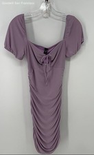 NWT Windsor Lavender Sweetie Short Sleeve Sweetheart Neck Mini Womens Dress S