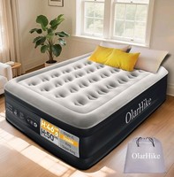 Inflatable Mattress, Air Bed, Double Airbed with Built in Pump, 135 x 190 x 46cm