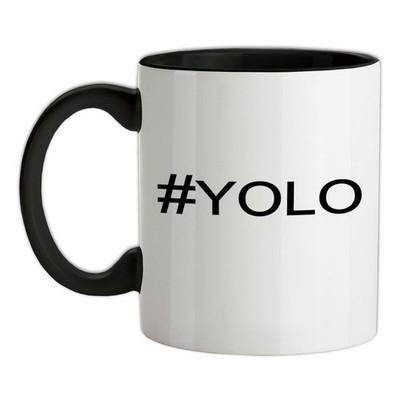 Hashtag Yolo - Keramik Tasse - You Only Live Once Carpe Diem Hash Tag Lustig