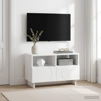 Tv-St?Nder 60 X 34,5 X 40 Cm Hochglanz Wei? Holzwerkstoff