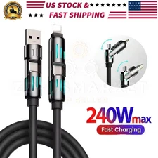 Universal 4in1 Multi-USB Charging Cable MAX 240W Fast Charging/with USB A+Type C