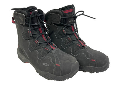 Salomon Snowtrip Boots Mens 8.5 Black Thinsulate Insulated Waterproof