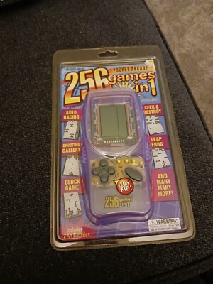 Pocket Arcade 256 Games In 1 Auto Racing/Leap Frog/Seek & Destroy/Block Game NEW