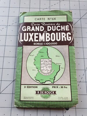 Map of Grand Duche De Luxembourg & Sight Seeing Guide 64 De Rouck