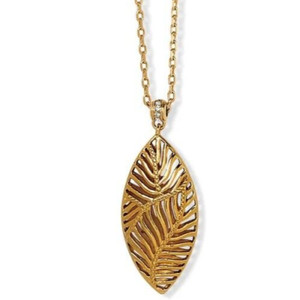 Authentic Brighton PALMETTO Gold Plated Leaf Necklace Style: JM7284 MSRP: $118 NWT