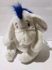 Disney Store Eeyore Winnie the Pooh Plush, winter white/blue tail, Pre-owned