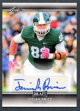 2017 Leaf Draft Football Cards - Autograph Printing Plate Packs 6