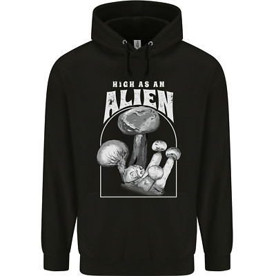 High as An Alien Magic Mushrooms LSD Trippy Herren 80% Baumwolle Hoodie