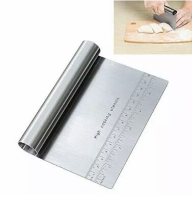 Pro Dough Pastry Scraper Separator Knife Measuring Scale Multipurpose