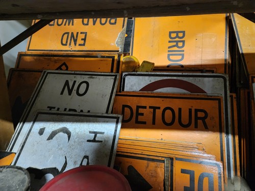 Road construction signs -construction signs