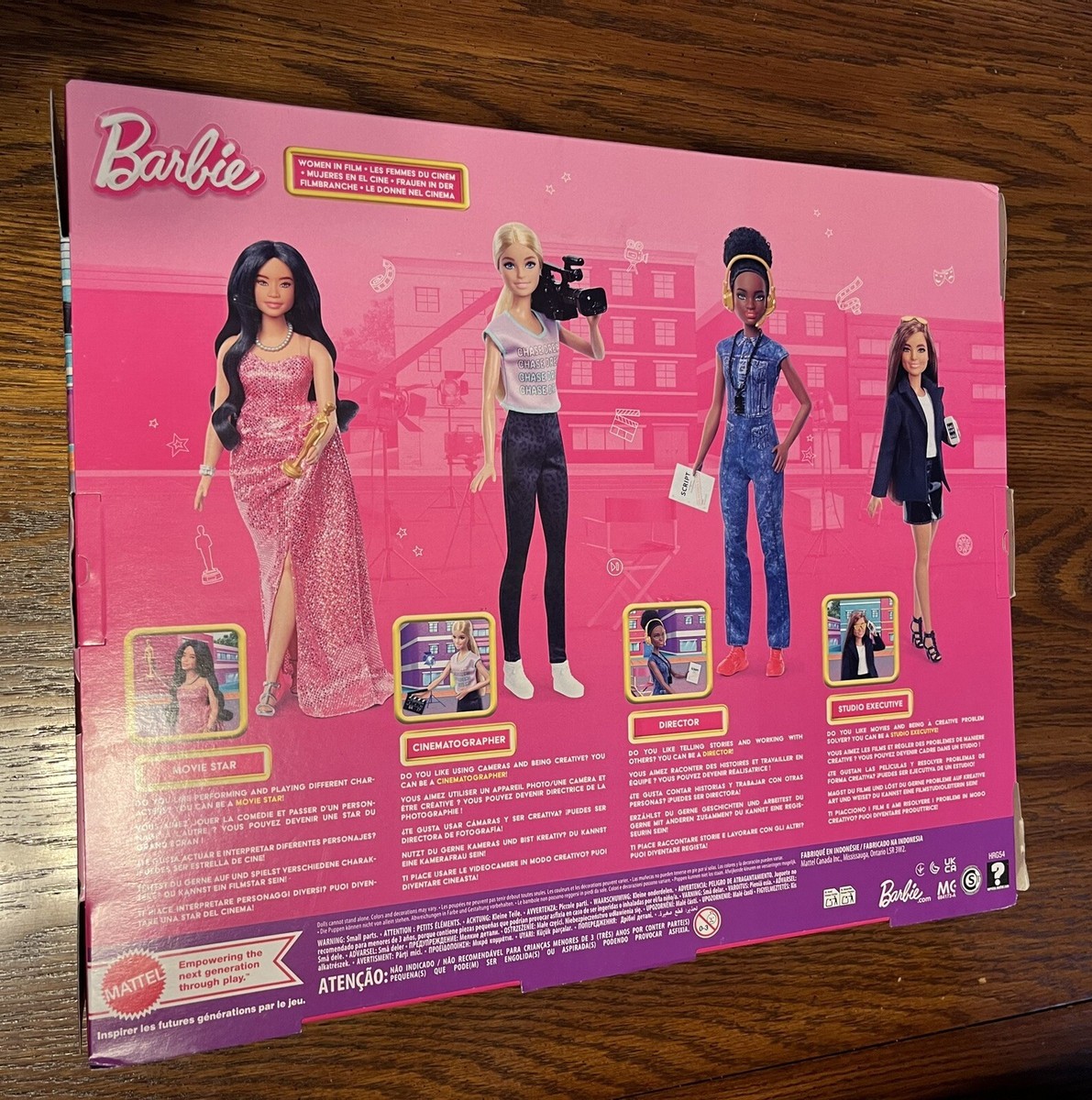 2024 Mattel Barbie Career of the Year Women in Film Set of 4 Dolls