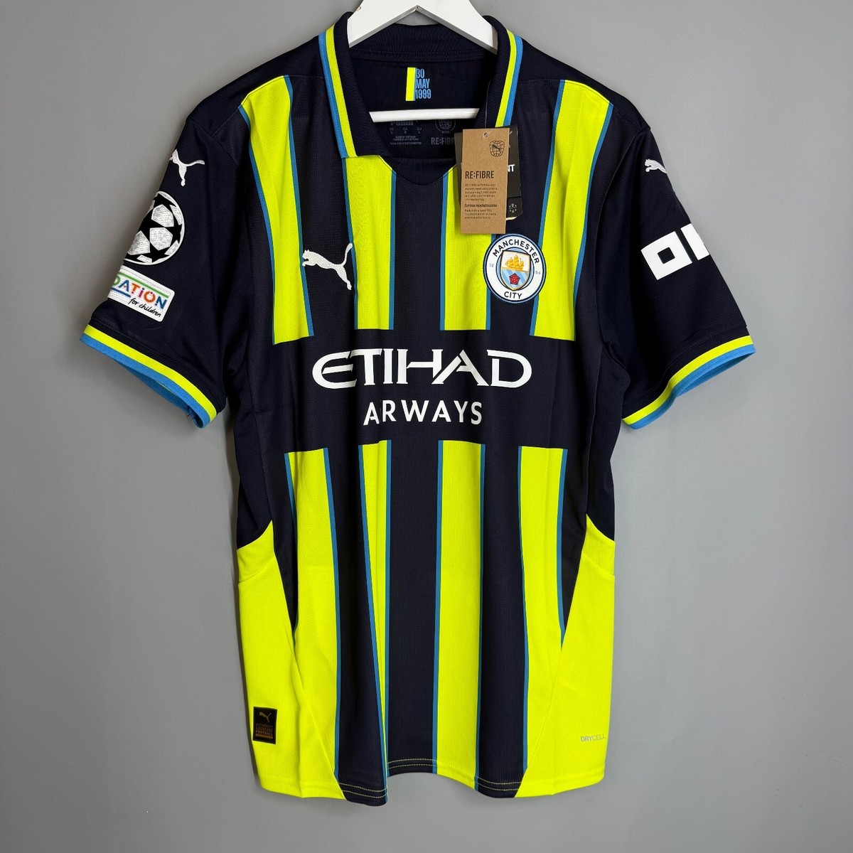 NWT MANCHESTER CITY 2024 2025 AWAY FOOTBALL SHIRT JERSEY UCL #9