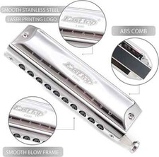 Professional chromatic harmonica C key variable pitch 10 holes 40 notes