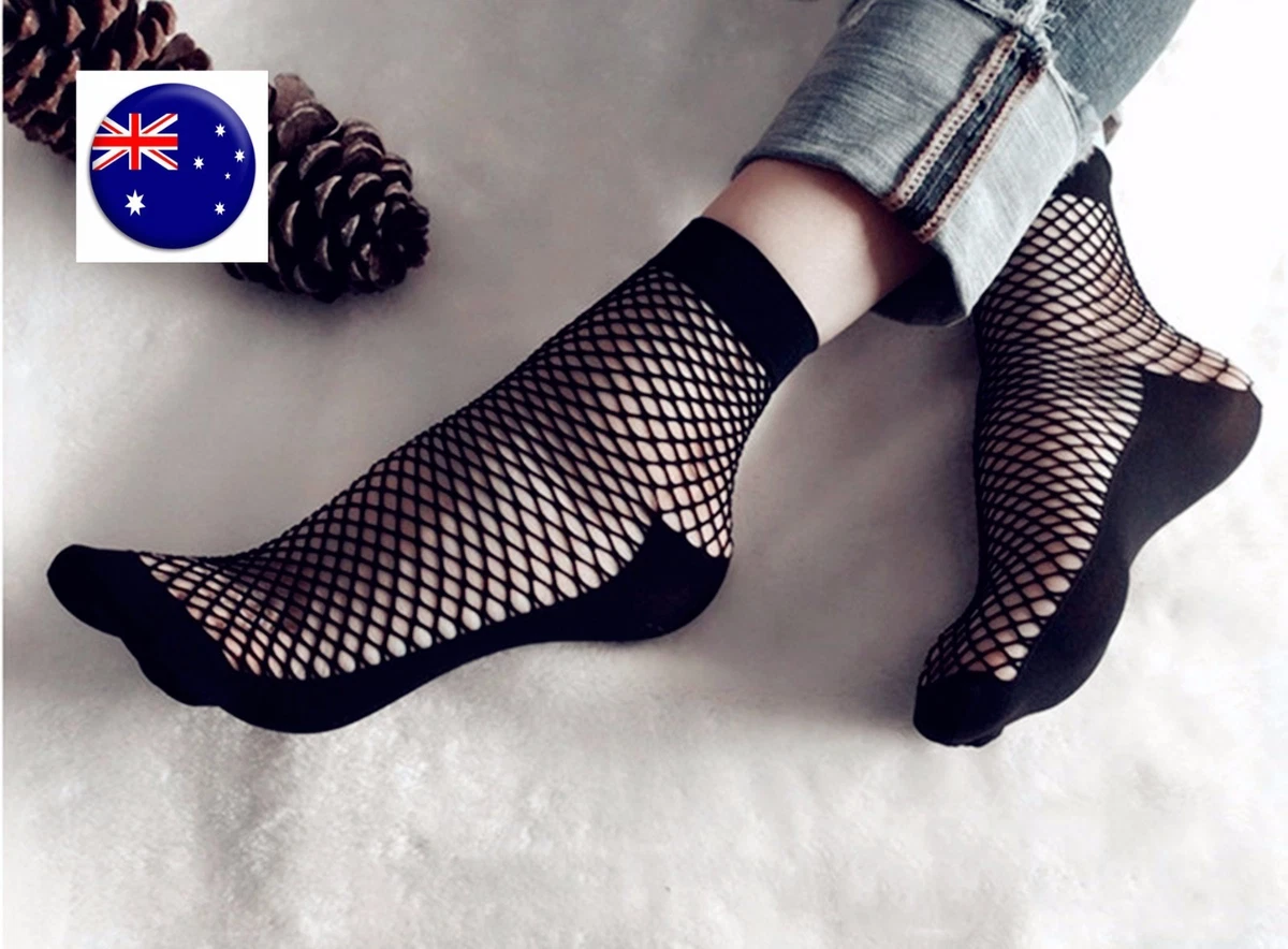 Fishnet top socks ebay