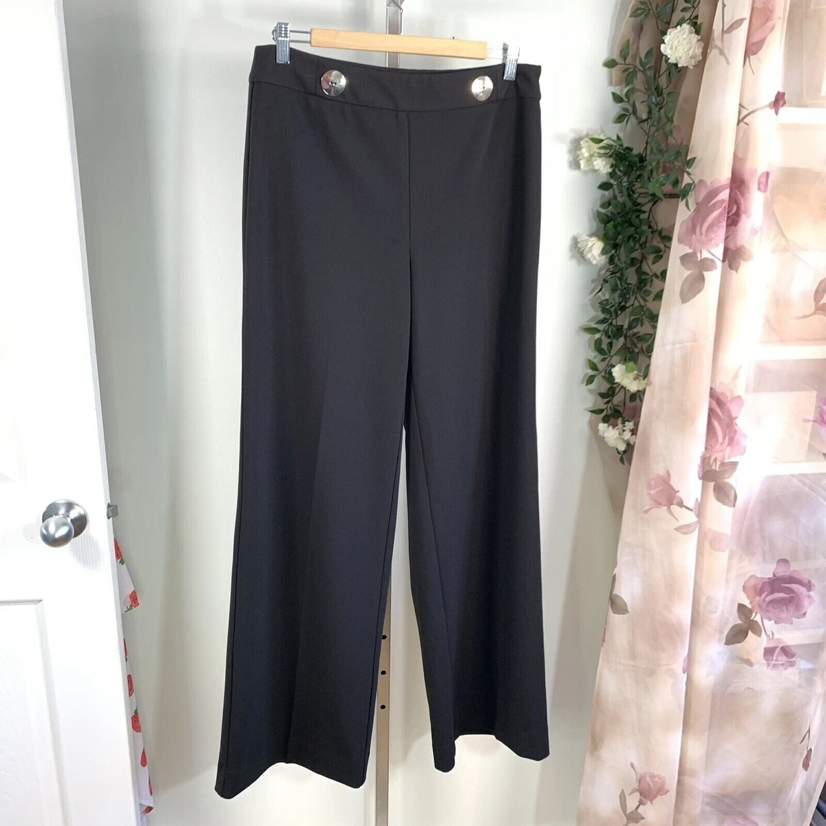 Stretch Crepe Pleated Wide Leg Pant in 2023